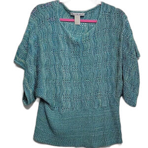 212 New York Two One Two Knit Sweater XLG Blue Size XL